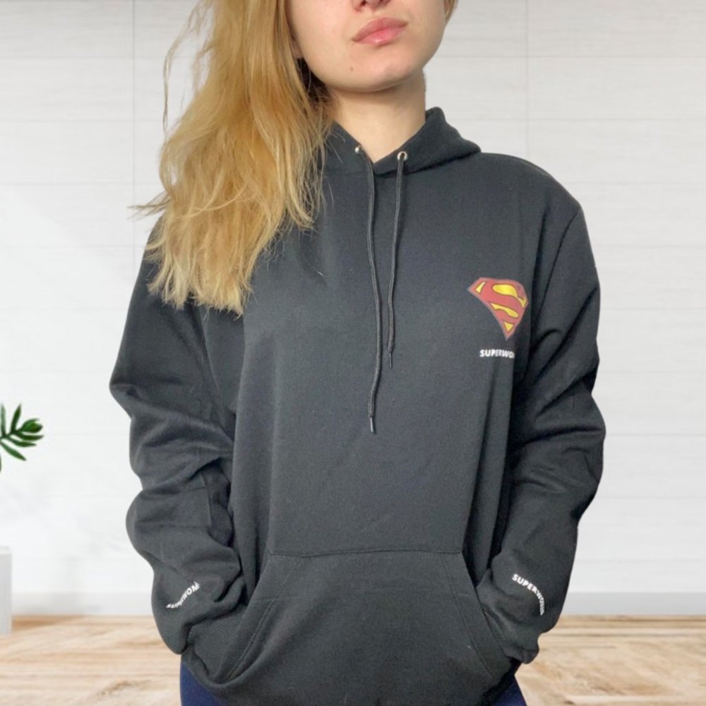 SUPERWOMAN HOODIE (BLACK)